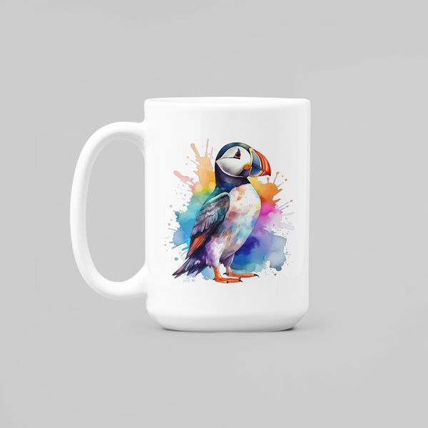 Watercolour Puffin Mug