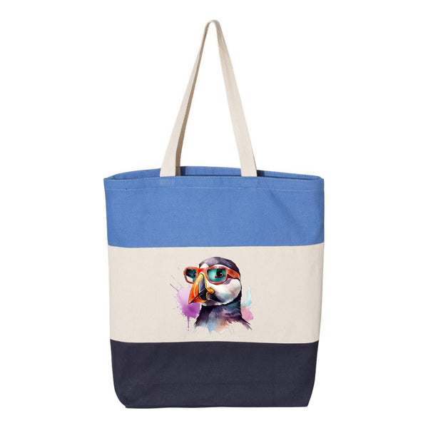 Puffin Wearing Glasses Tote Bag