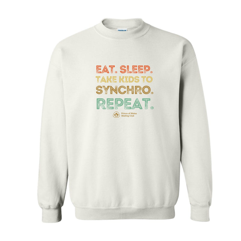 Adult Crewneck - Eat. Sleep. Take the Kids to Synchro. Repeat