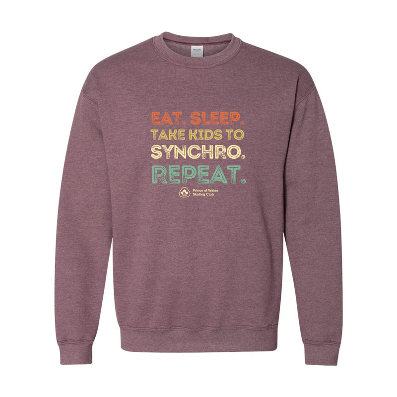 Adult Crewneck - Eat. Sleep. Take the Kids to Synchro. Repeat