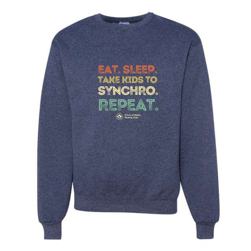 Adult Crewneck - Eat. Sleep. Take the Kids to Synchro. Repeat