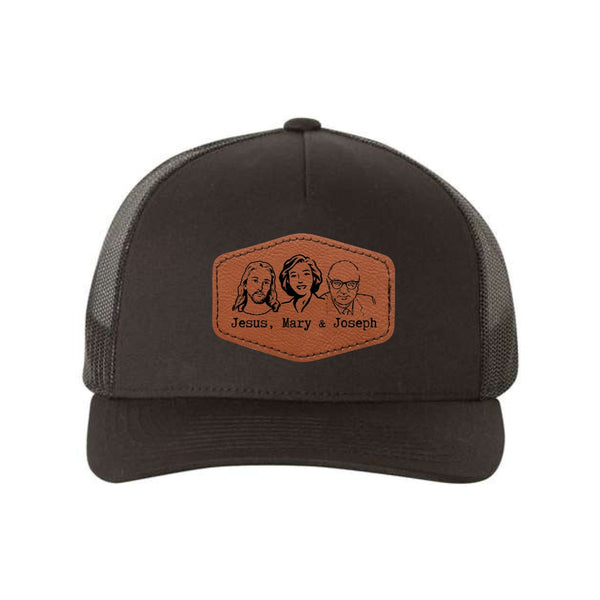 Jesus, Mary & Joseph Snapback Trucker Hat