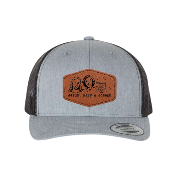 Jesus, Mary & Joseph Snapback Trucker Hat